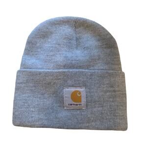 Carhartt A18 Acrylic Knit Cuffed Beanie Heather Gray NWOT Workwear OS